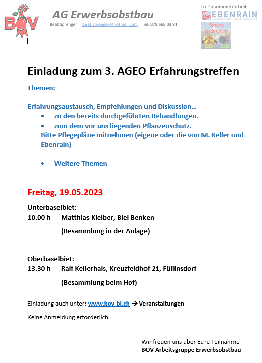 AGEO ERFA Treffen 19.05.2023