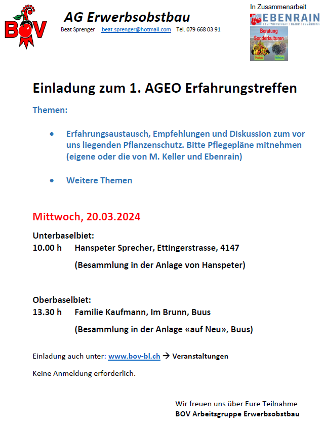 AGEO ERFA Treffen 20.03.2024